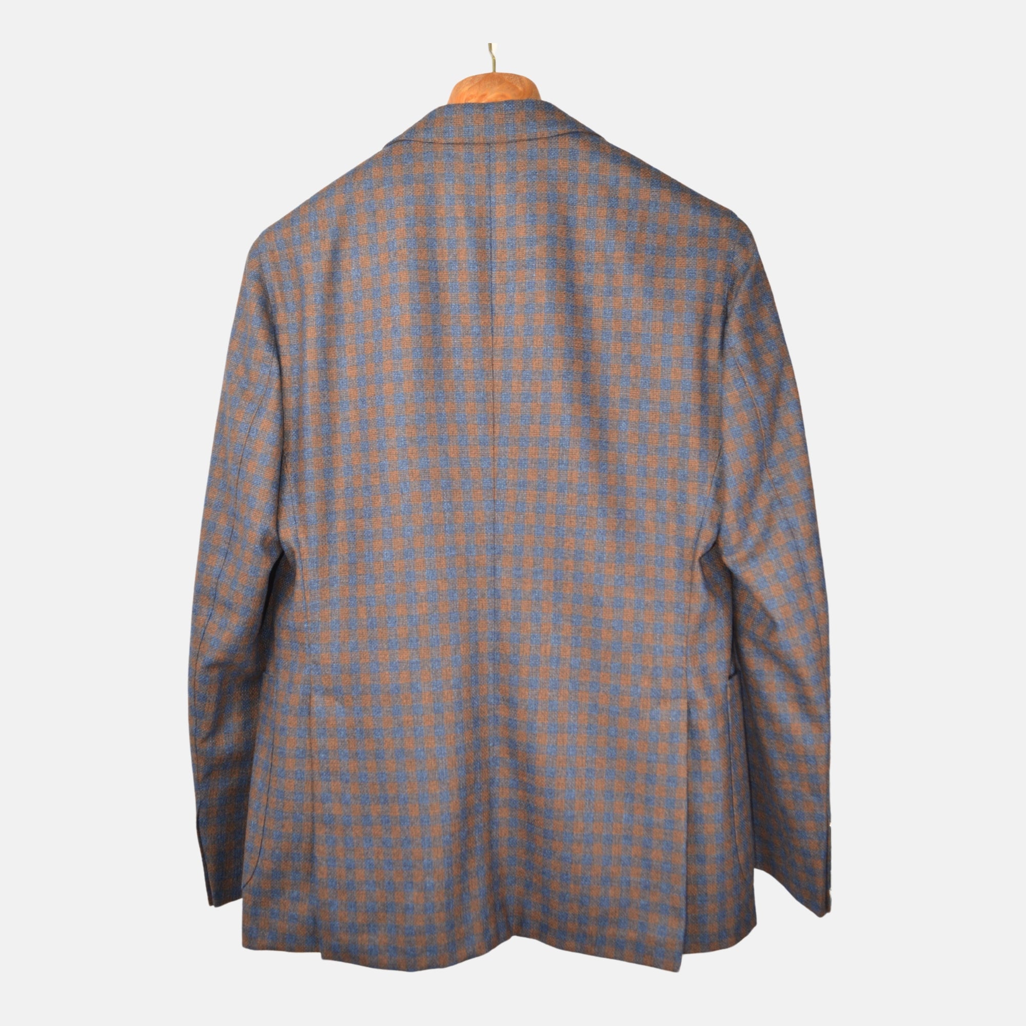 Rust/Blue Checked Blazer made of Wool/Cashmere (EU 48)