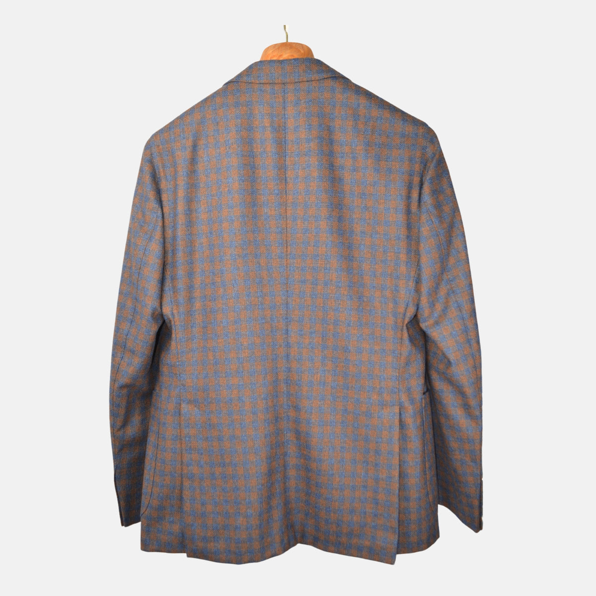 Rust/Blue Checked Blazer made of Wool/Cashmere (EU 48)