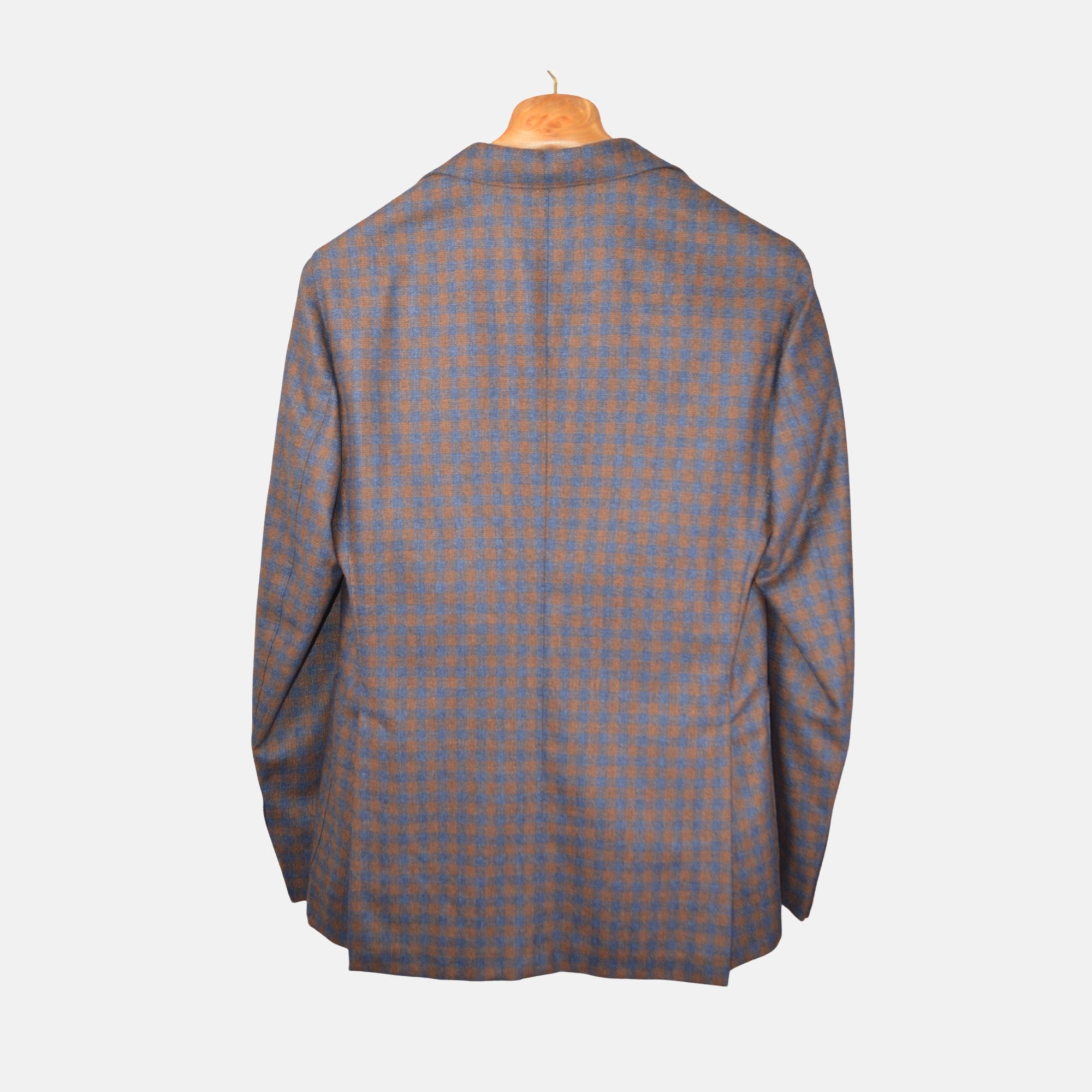 Rust/Blue Checked Blazer made of Wool/Cashmere (EU 48)
