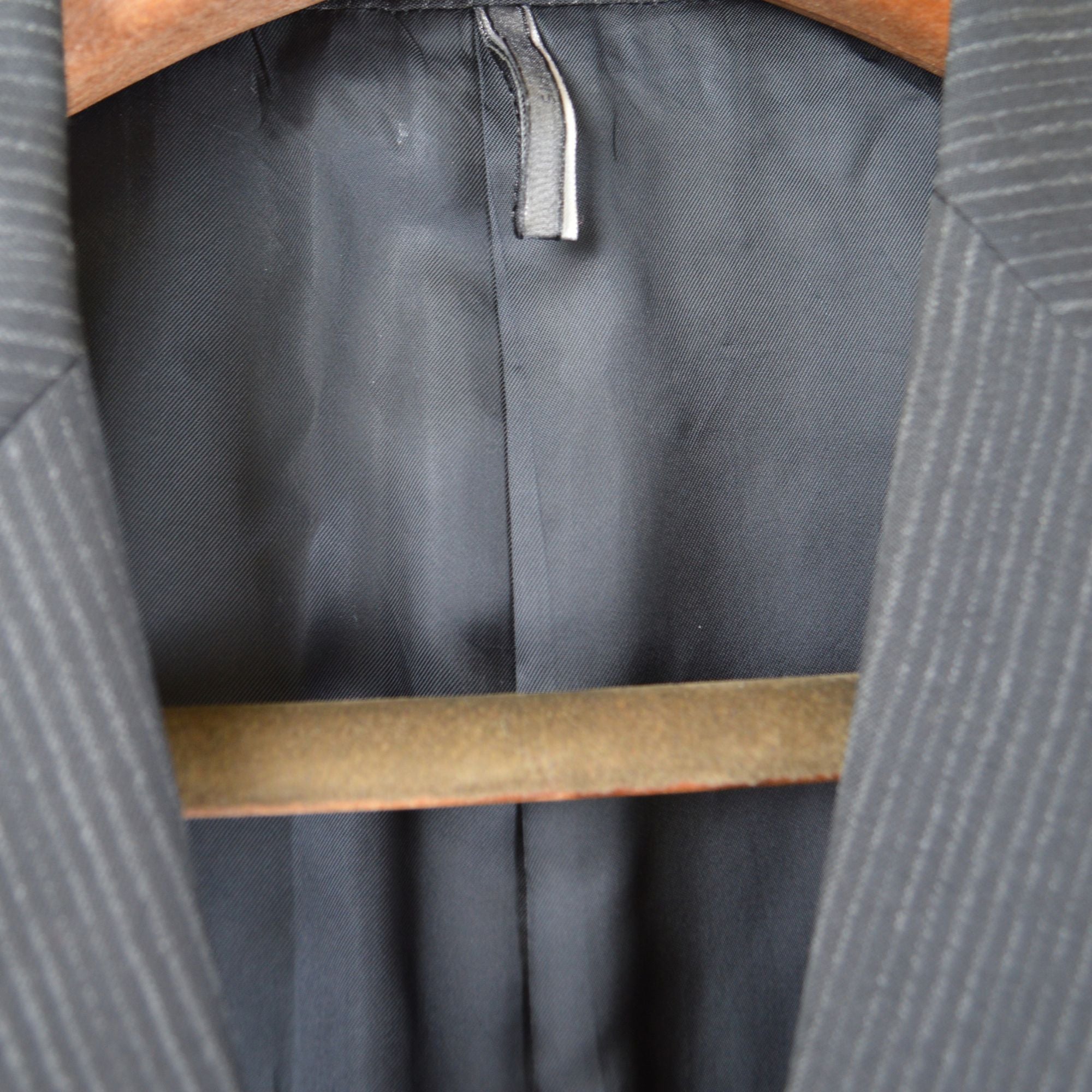Charcoal Pinstripe Suit made of Wool (EU 50)