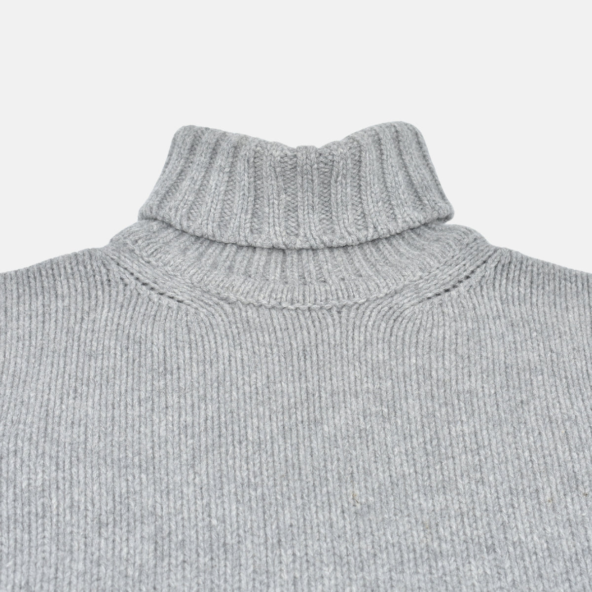 Gray Turtleneck Sweater made of Wool/Cashmere (XL)