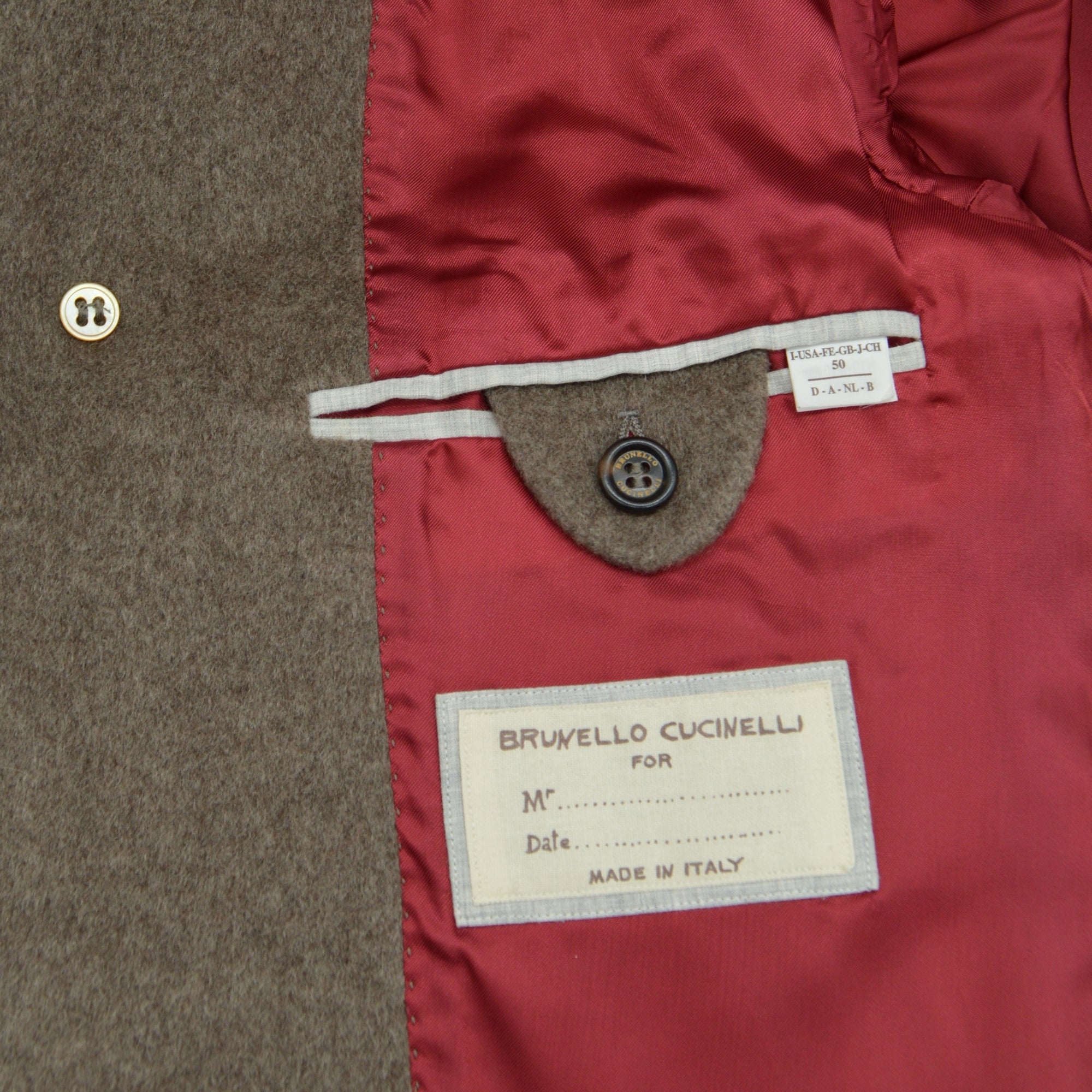 Brown Pea Coat made of Cashmere (EU 50)