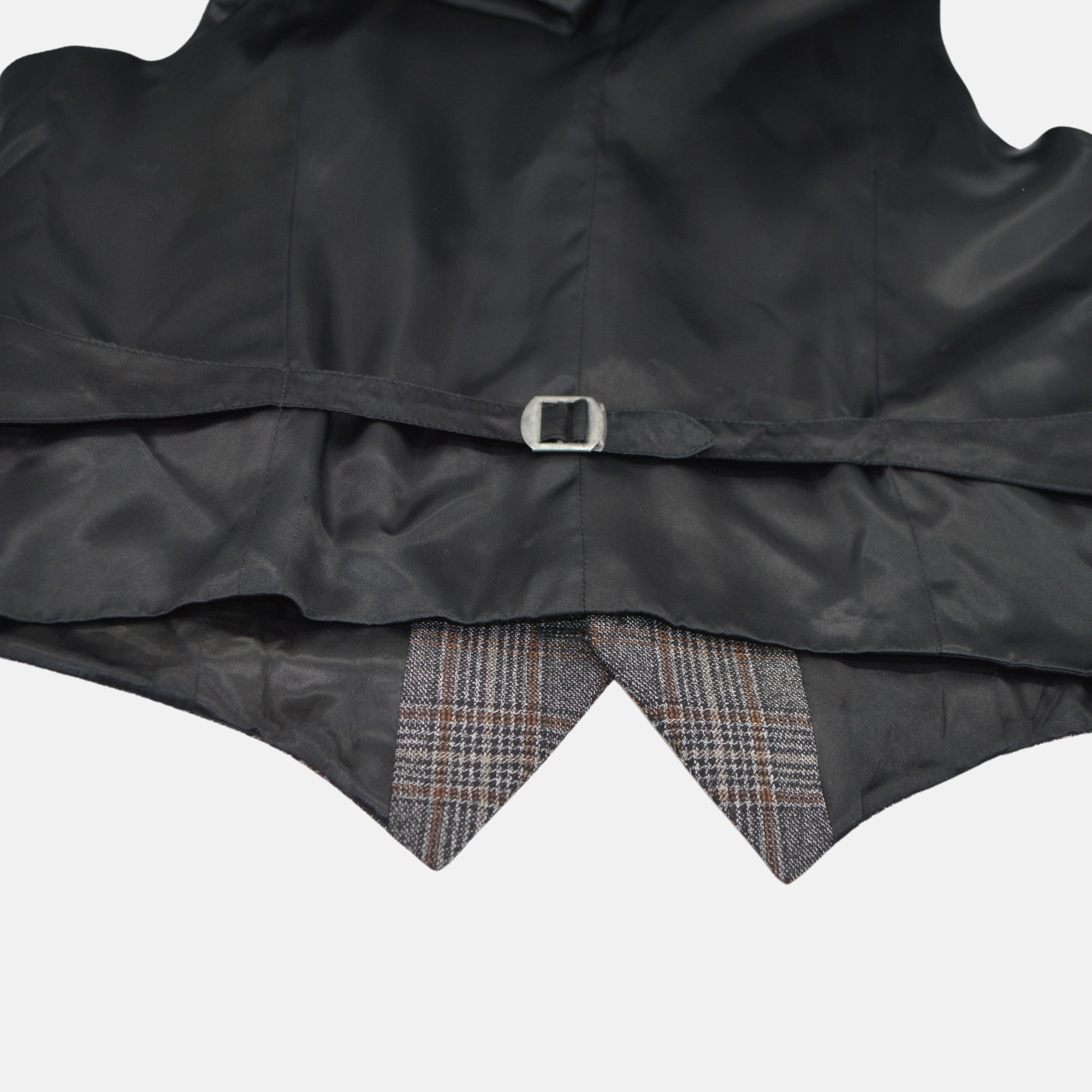 Grey Checked Vest made of Wool/Polyester (EU 52)