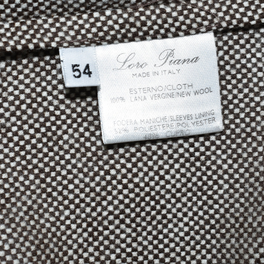 Brown Offwhite Patterned Blazer
