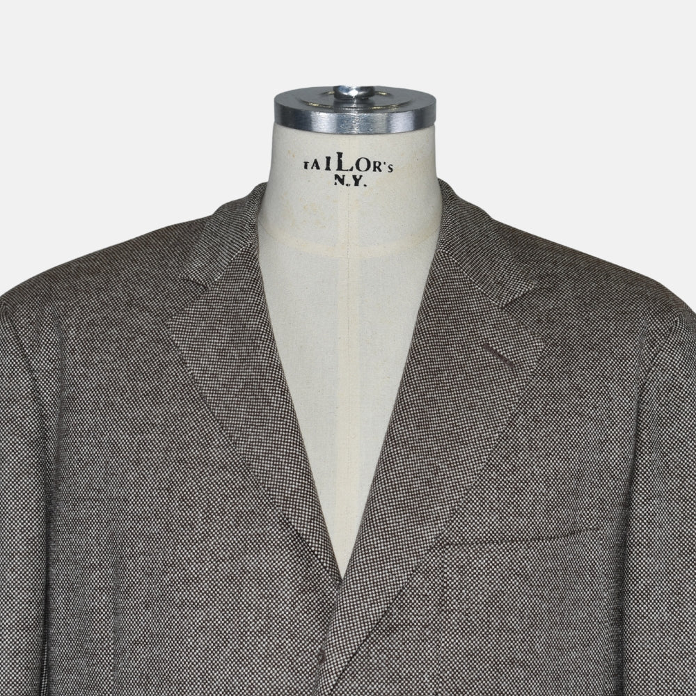 Brown Offwhite Patterned Blazer