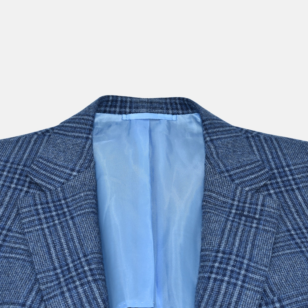 Ing Loro Piana Blue Checked Blazer Cashmere