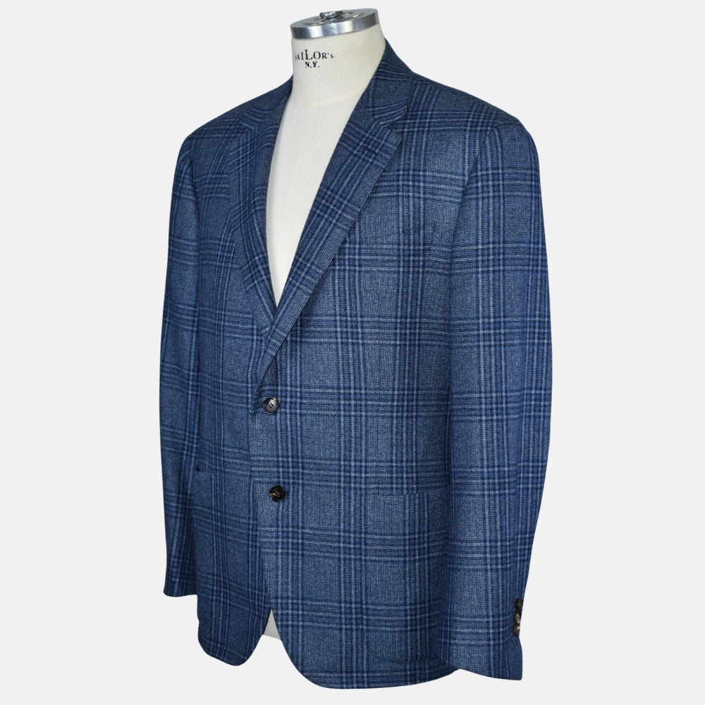 Ing Loro Piana Blue Checked Blazer Cashmere