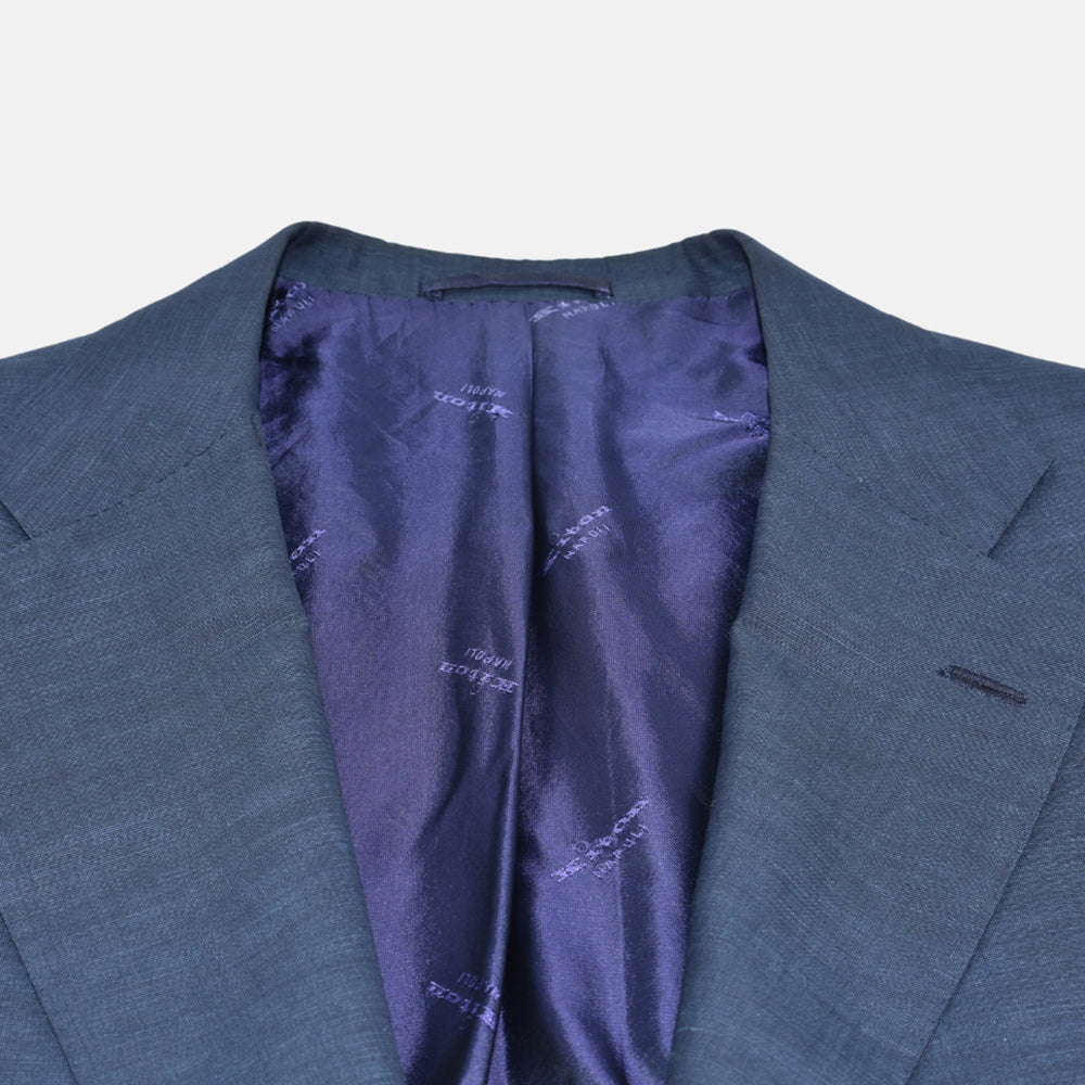 Blue Wool / Linen / Silk Blazer