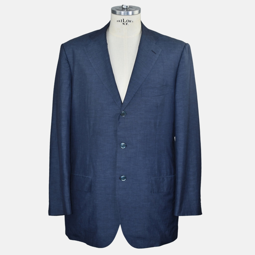 Blue Wool / Linen / Silk Blazer