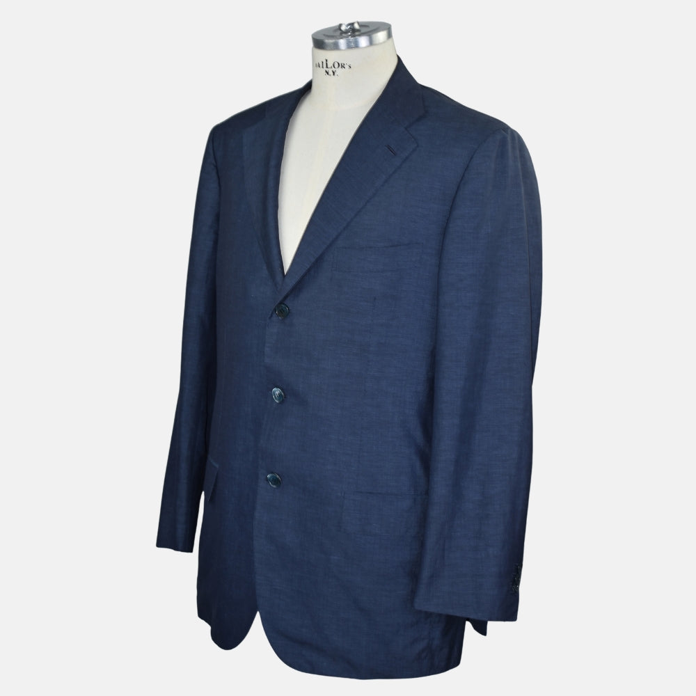 Blue Wool / Linen / Silk Blazer