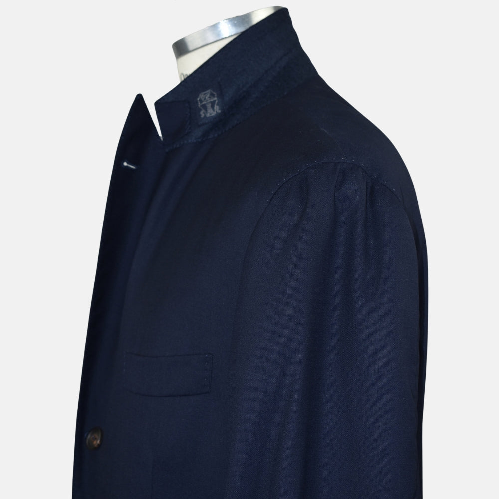 Navy Blue Suit Virgin Wool 52