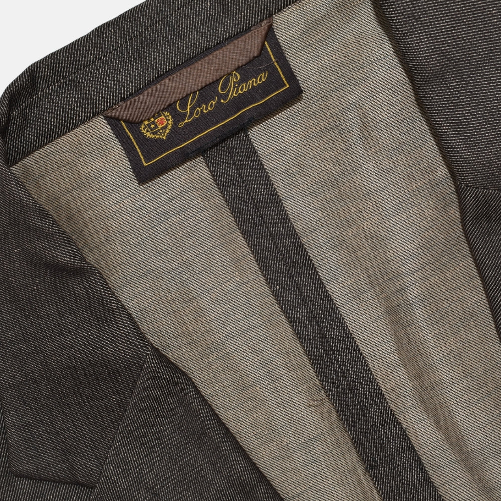 Brown Blazer Linen Cotton