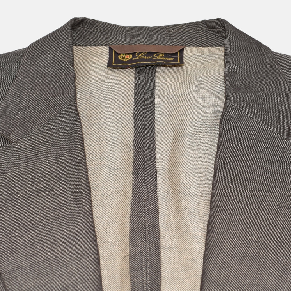 Brown Blazer Linen Cotton