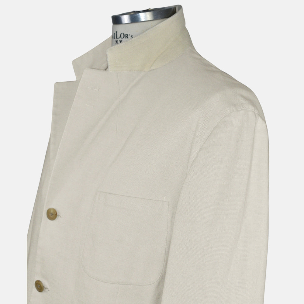Offwhite Linen Blazer Cotton