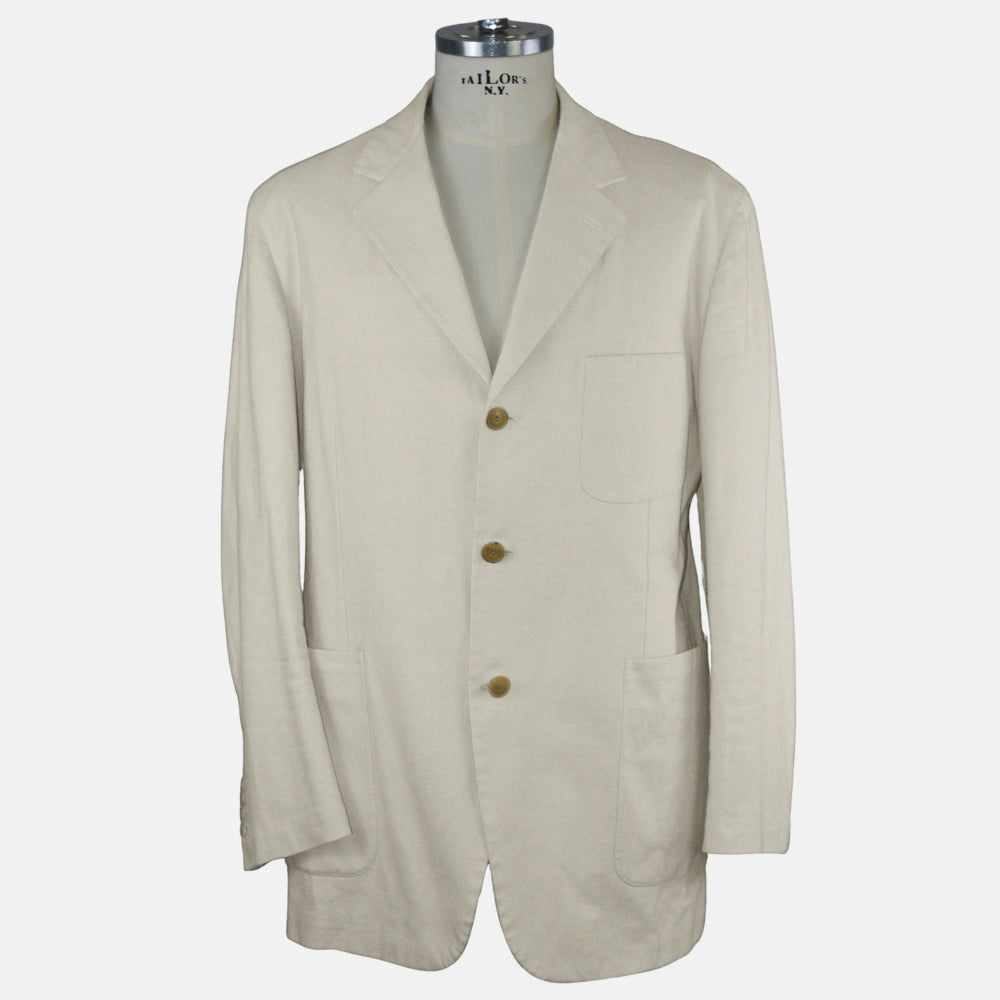 Offwhite Linen Blazer Cotton