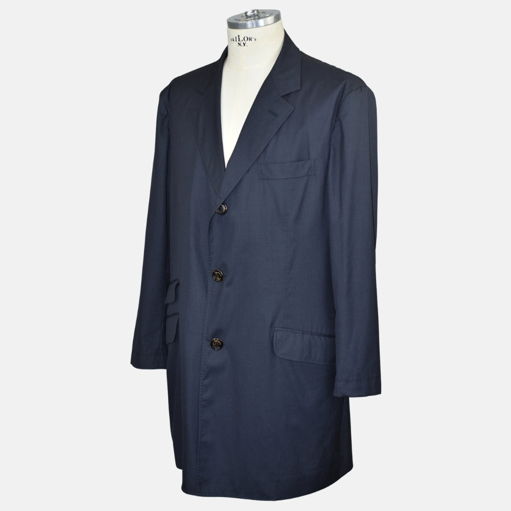 Navy Light Coat Virgin Wool / Silk
