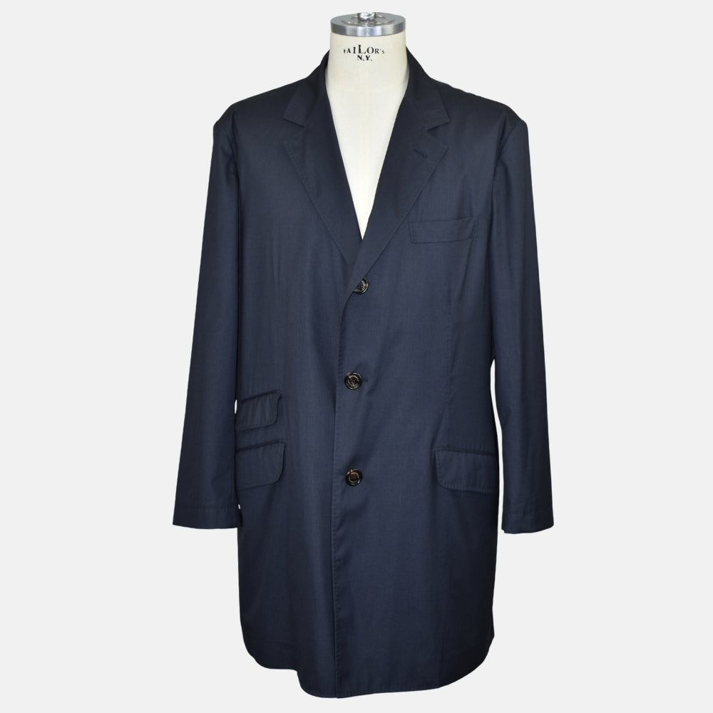 Navy Light Coat Virgin Wool / Silk