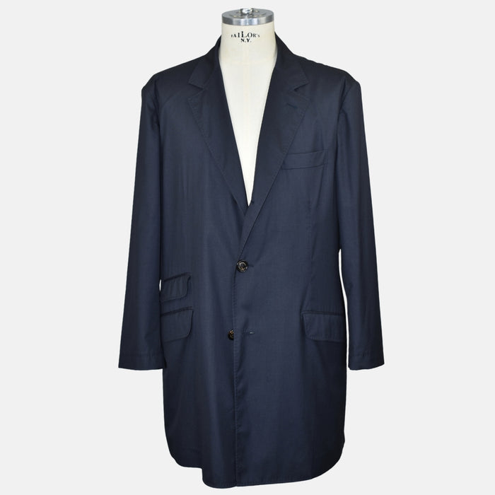 Navy Light Coat Virgin Wool / Silk