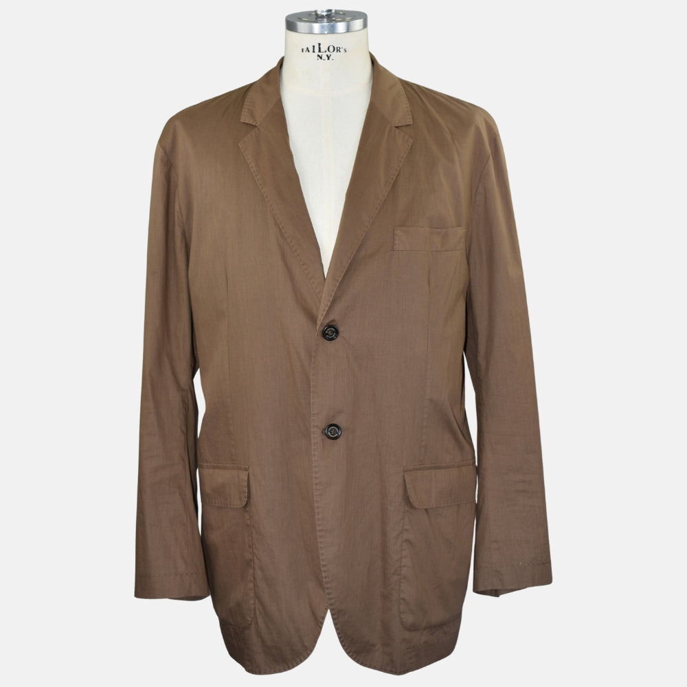 Brown Cotton Blazer