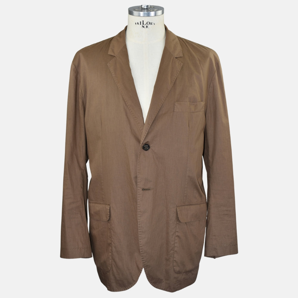 Brown Cotton Blazer