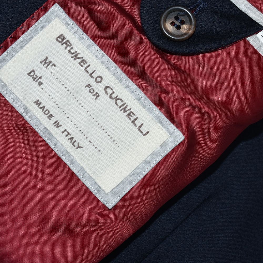 Navy Cashmere Suit Virgin Wool/Silk