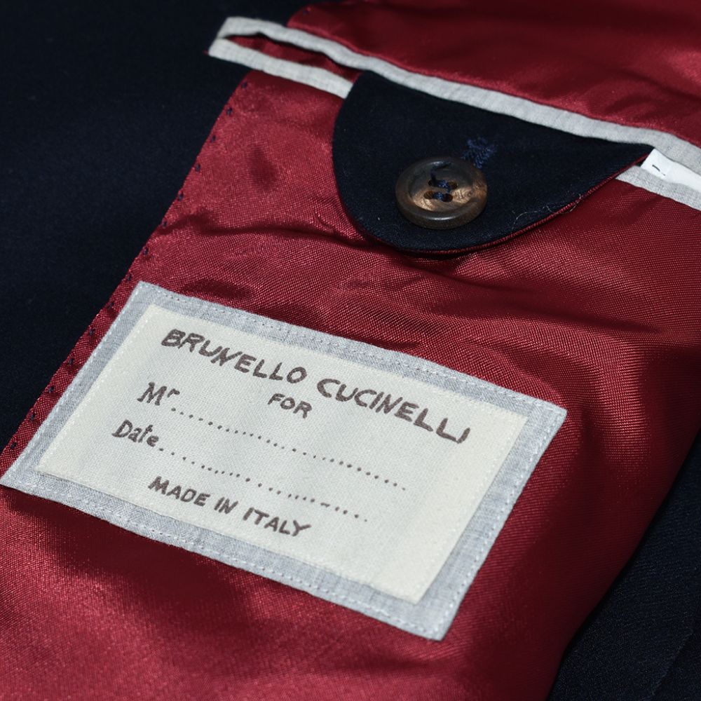 Navy Cashmere Suit Virgin Wool/Silk