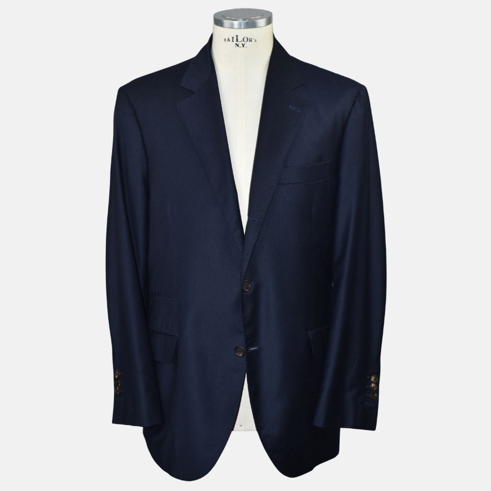 Navy Cashmere Suit Virgin Wool/Silk