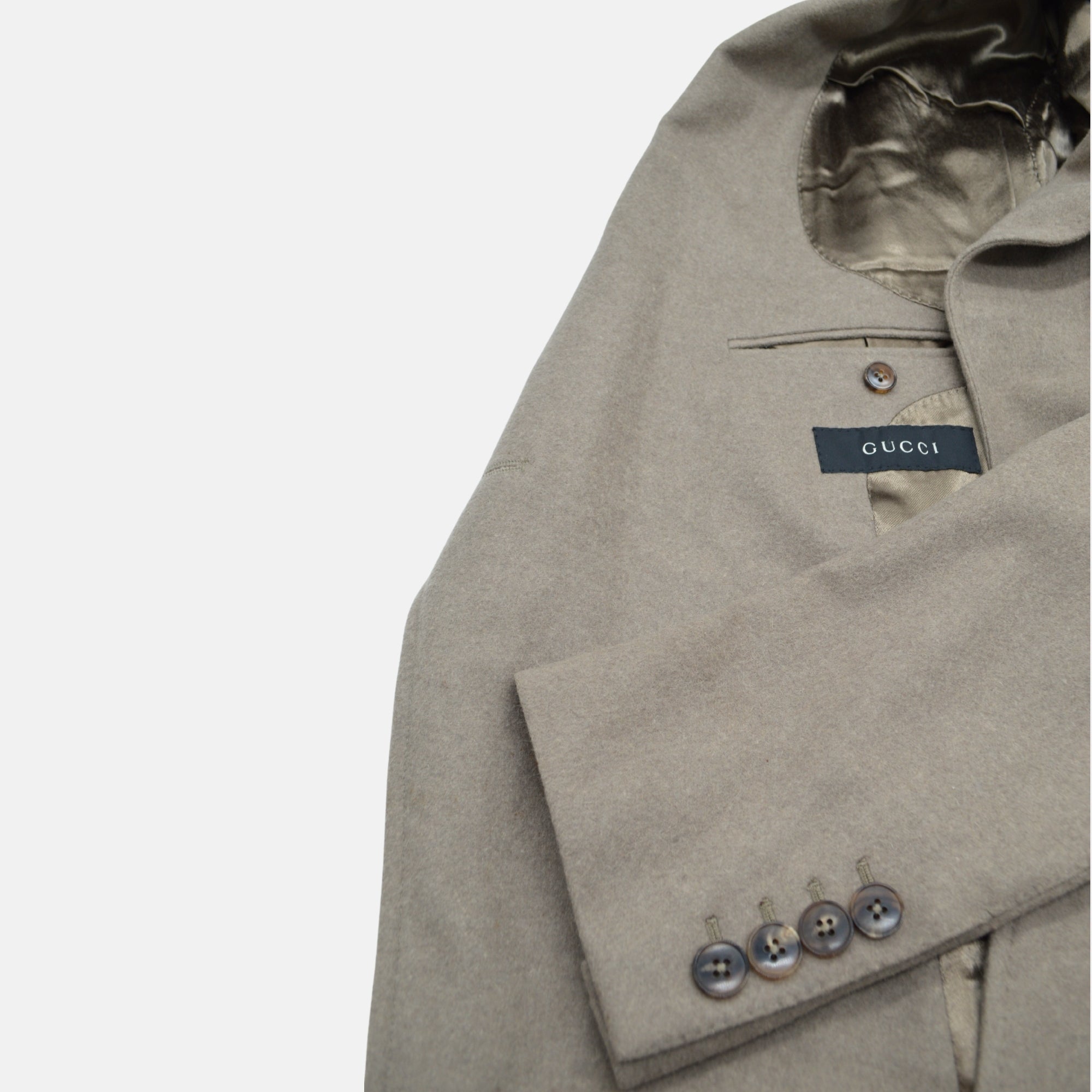 Beige Coat made of Wool/Angora/Cashgore (EU 50)