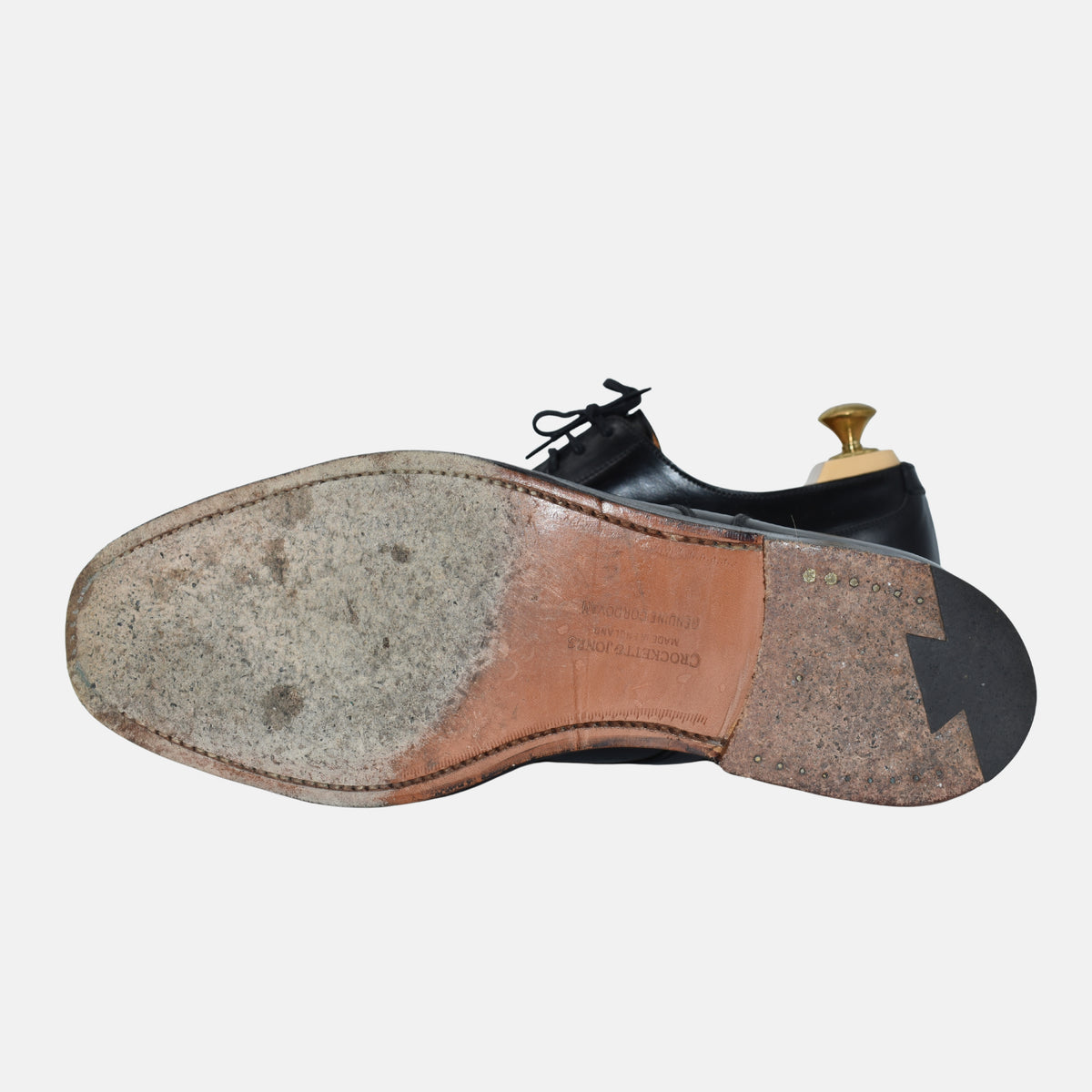 Schwarze Cordovan Lederschuhe (EU 42)