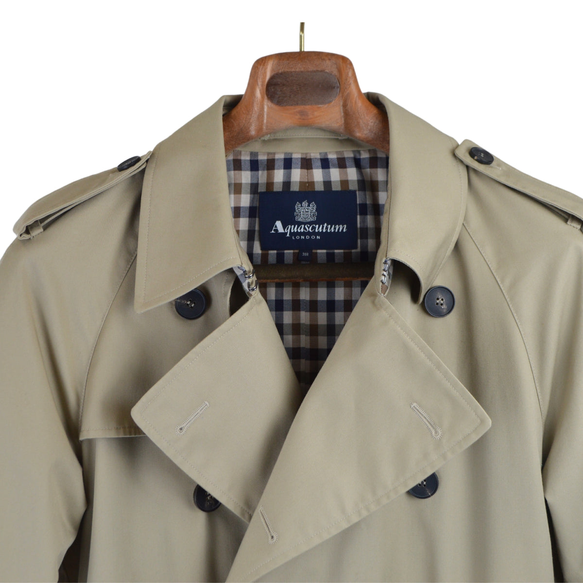 Beiger Trenchcoat aus Polyester/Baumwolle (EU 48)