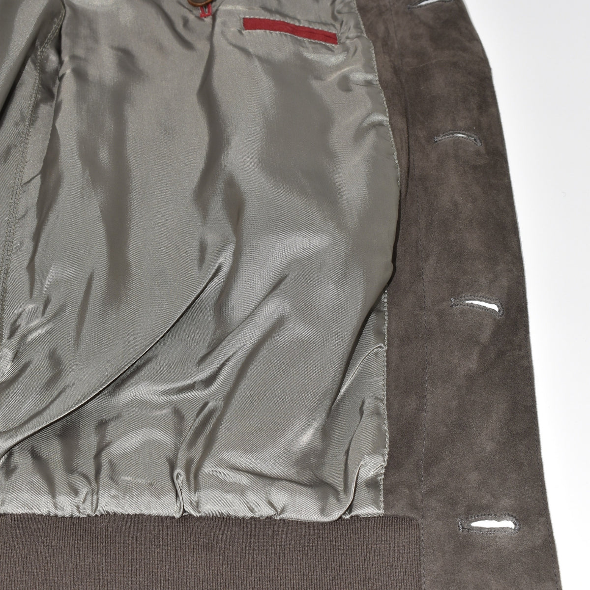 Olive Suede Leather Jacket (L)
