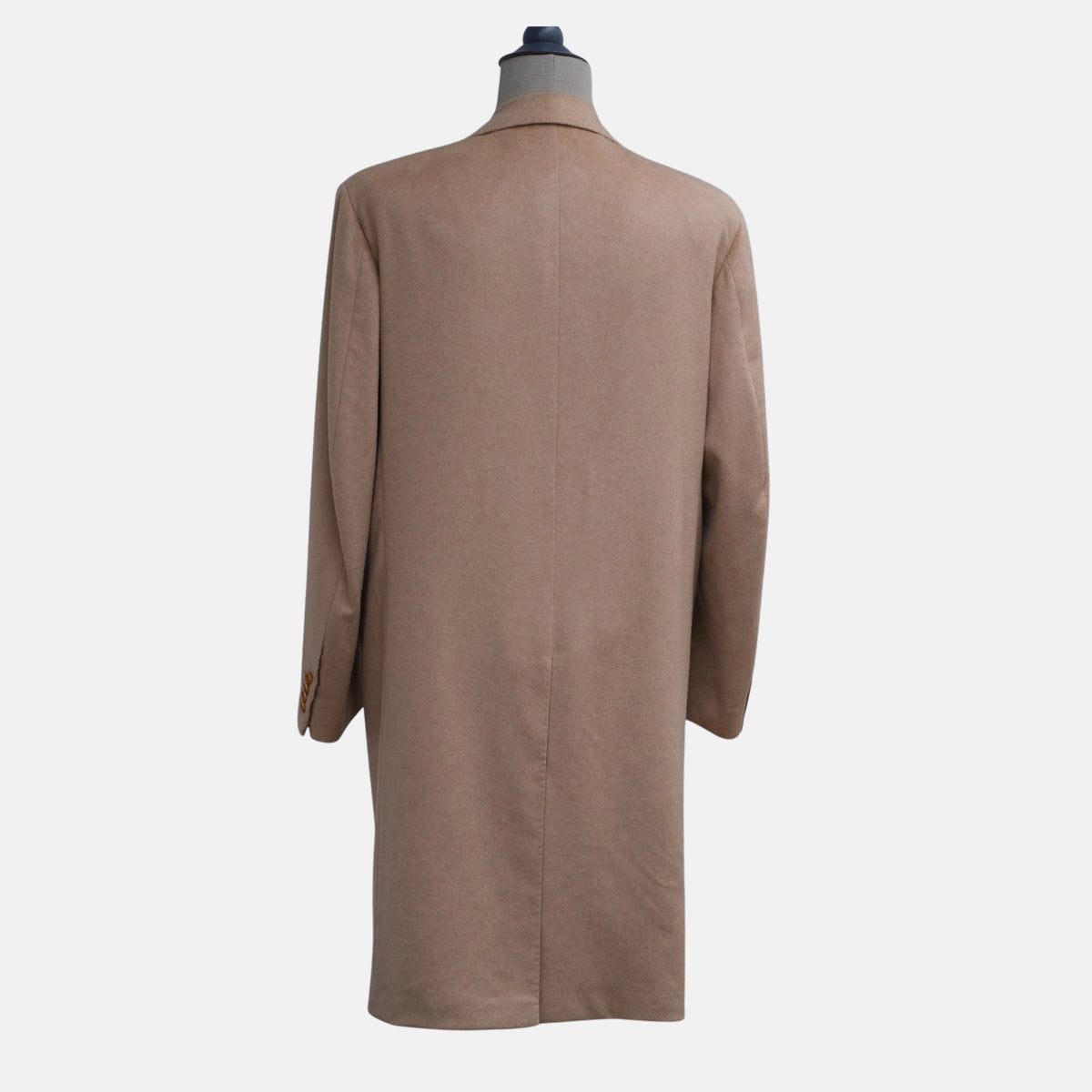 Beiger zweireihiger Guanaco-Mantel (EU 50)