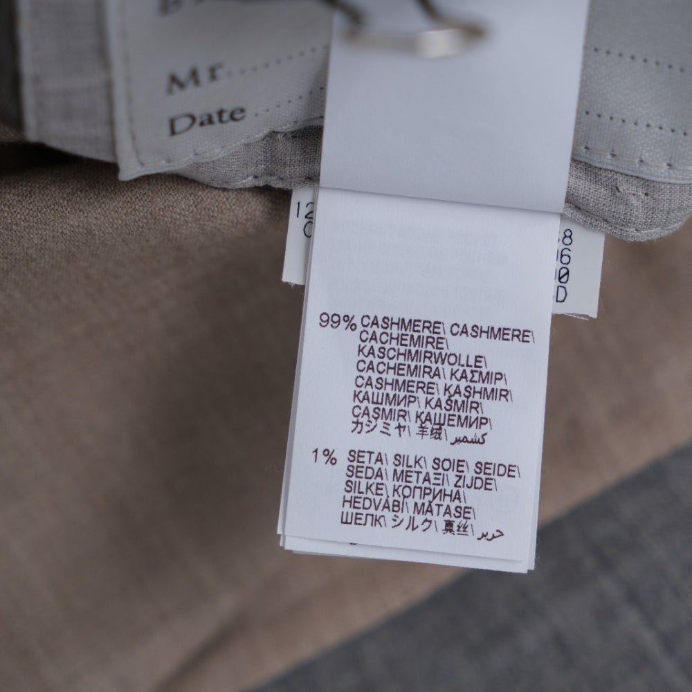 Beige/Grey Reversible Cashmere/Silk Blazer (EU 46/EU 52)