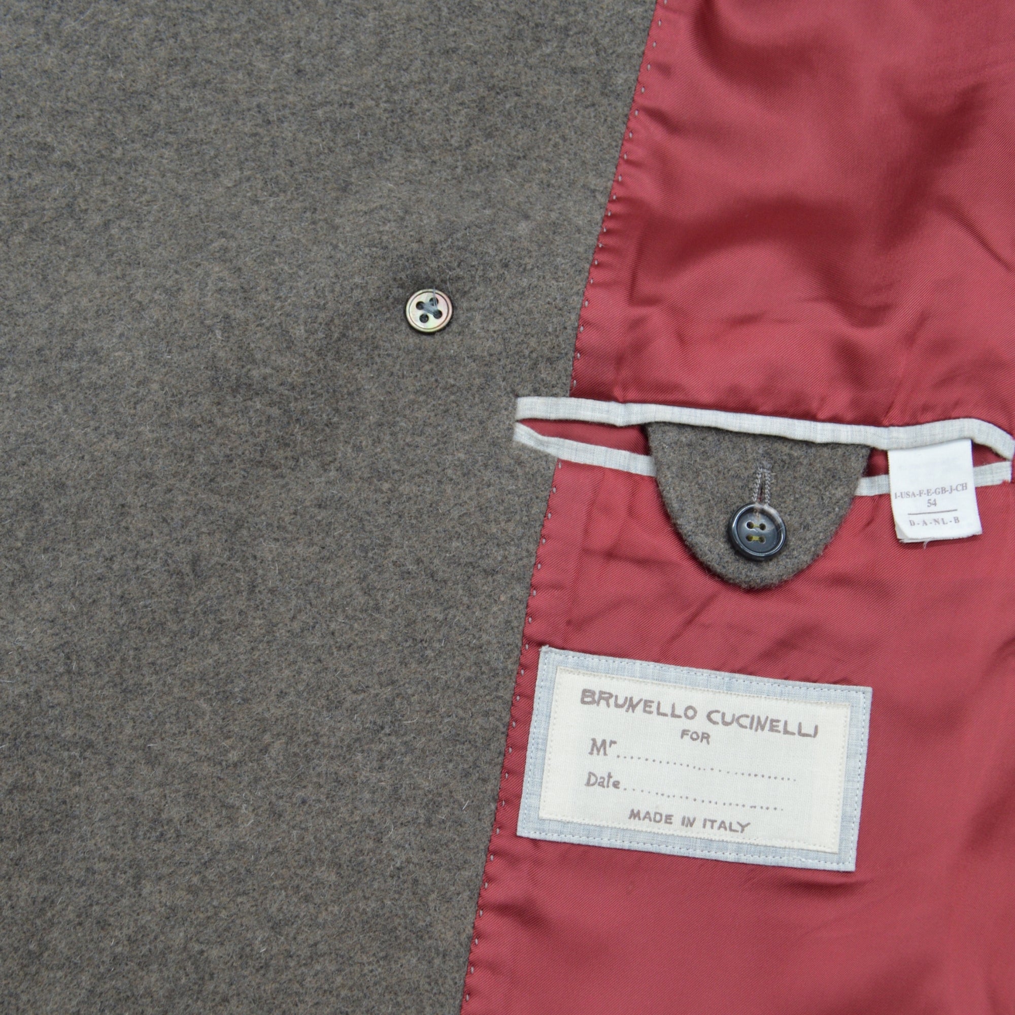 Brown Coat made of Wool Angora/Silk (EU 54)