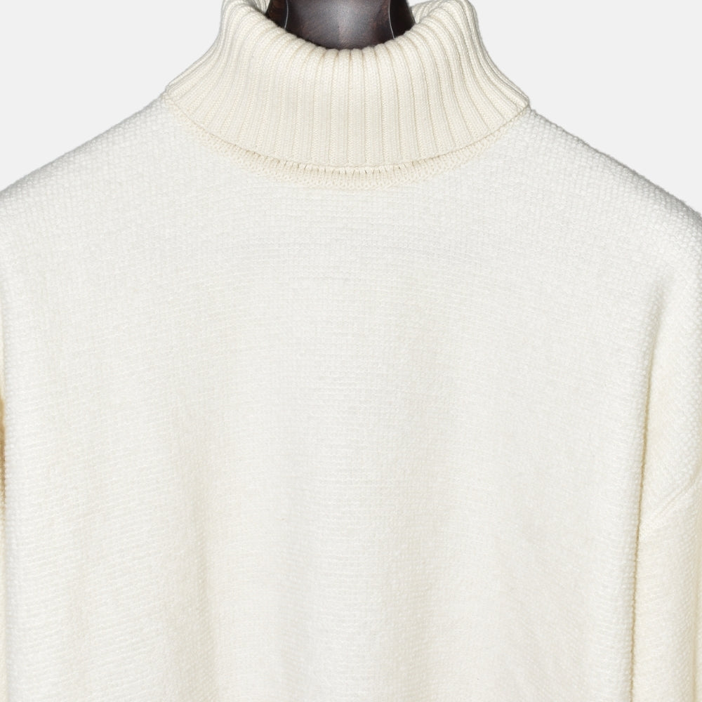 Offwhite Turleneck made of Cotton (Jersey Ottoman) (M)