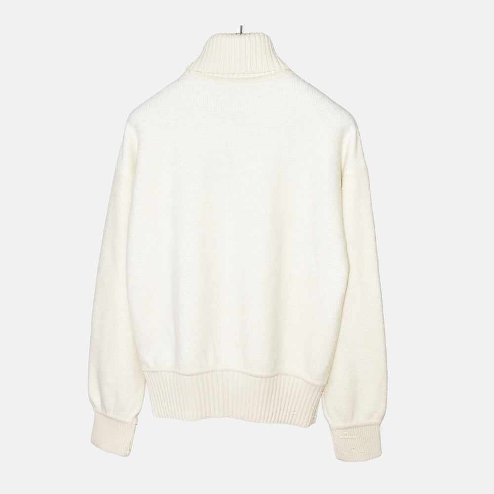 Offwhite Turleneck made of Cotton (Jersey Ottoman) (M)