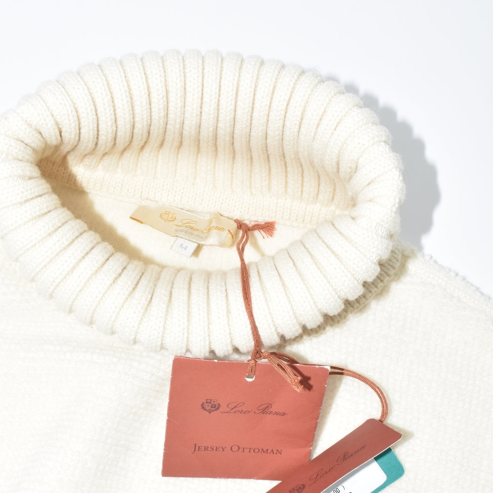 Offwhite Turleneck made of Cotton (Jersey Ottoman) (M)