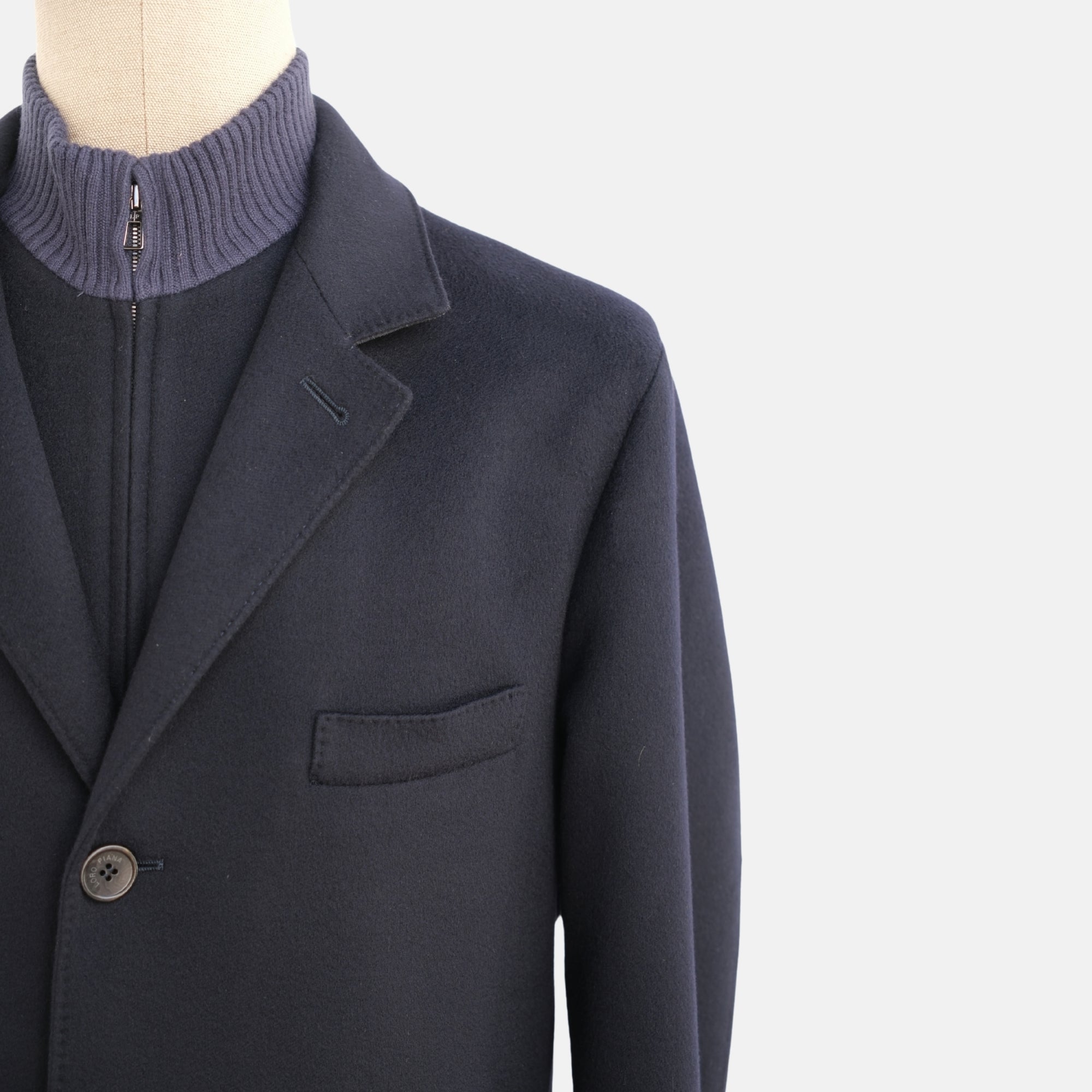 Dark Blue Coat made of Baby Cashmere (M, XL)