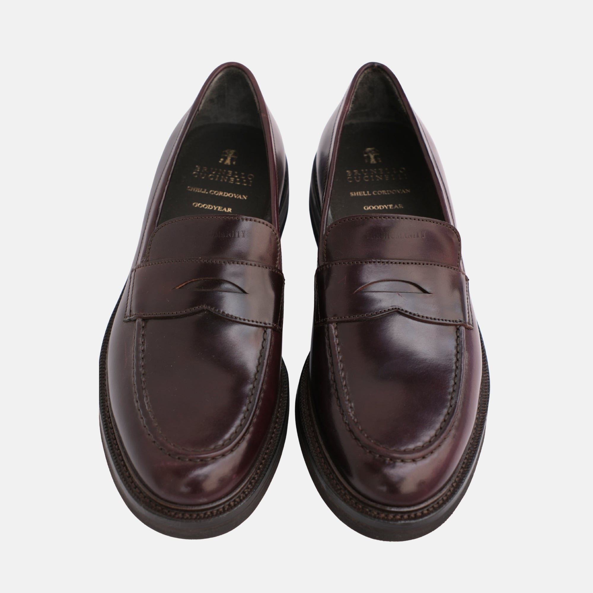 Dark Bordeaux Loafers made of Leather (EU 43)