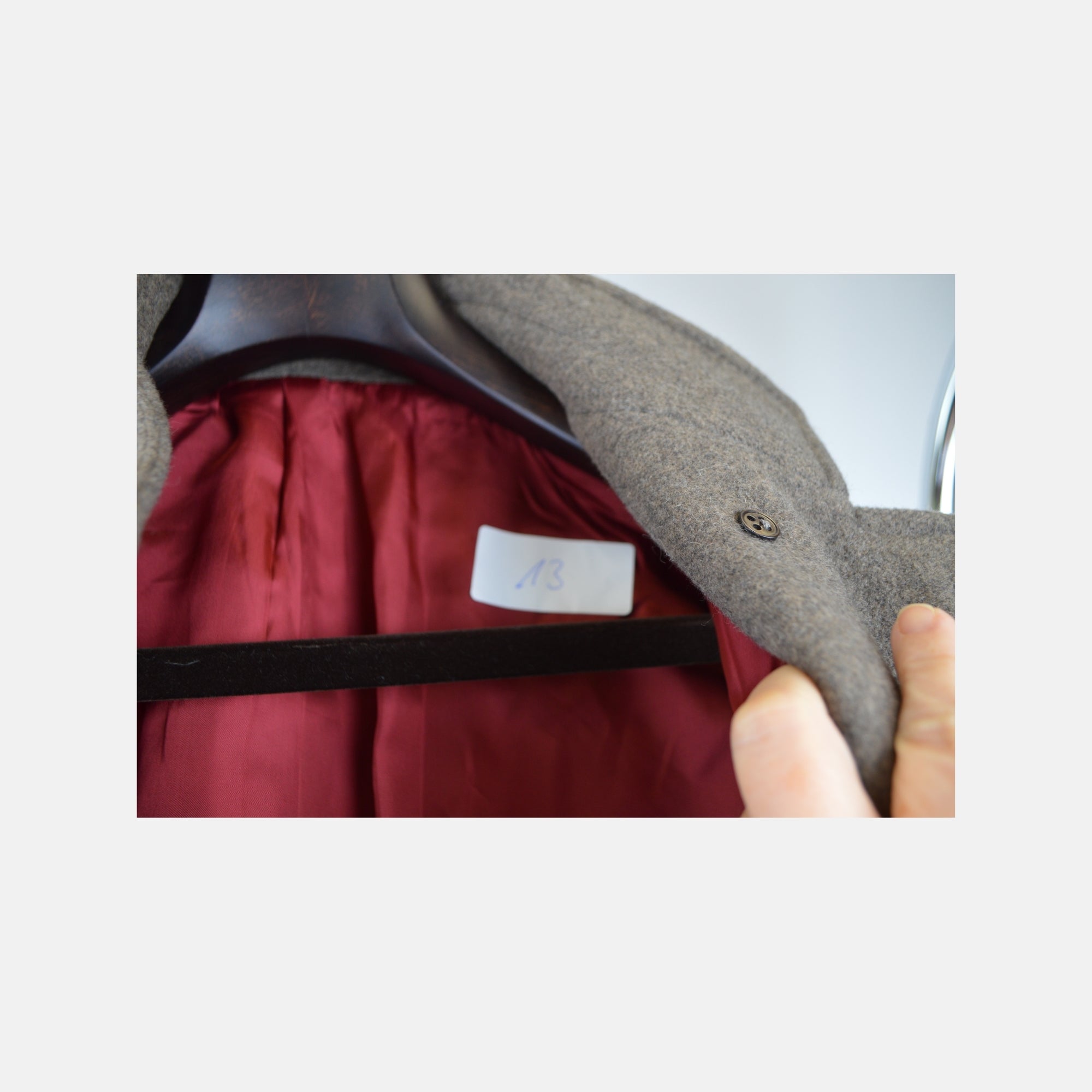 Brown Coat made of Wool Angora/Silk (EU 54)