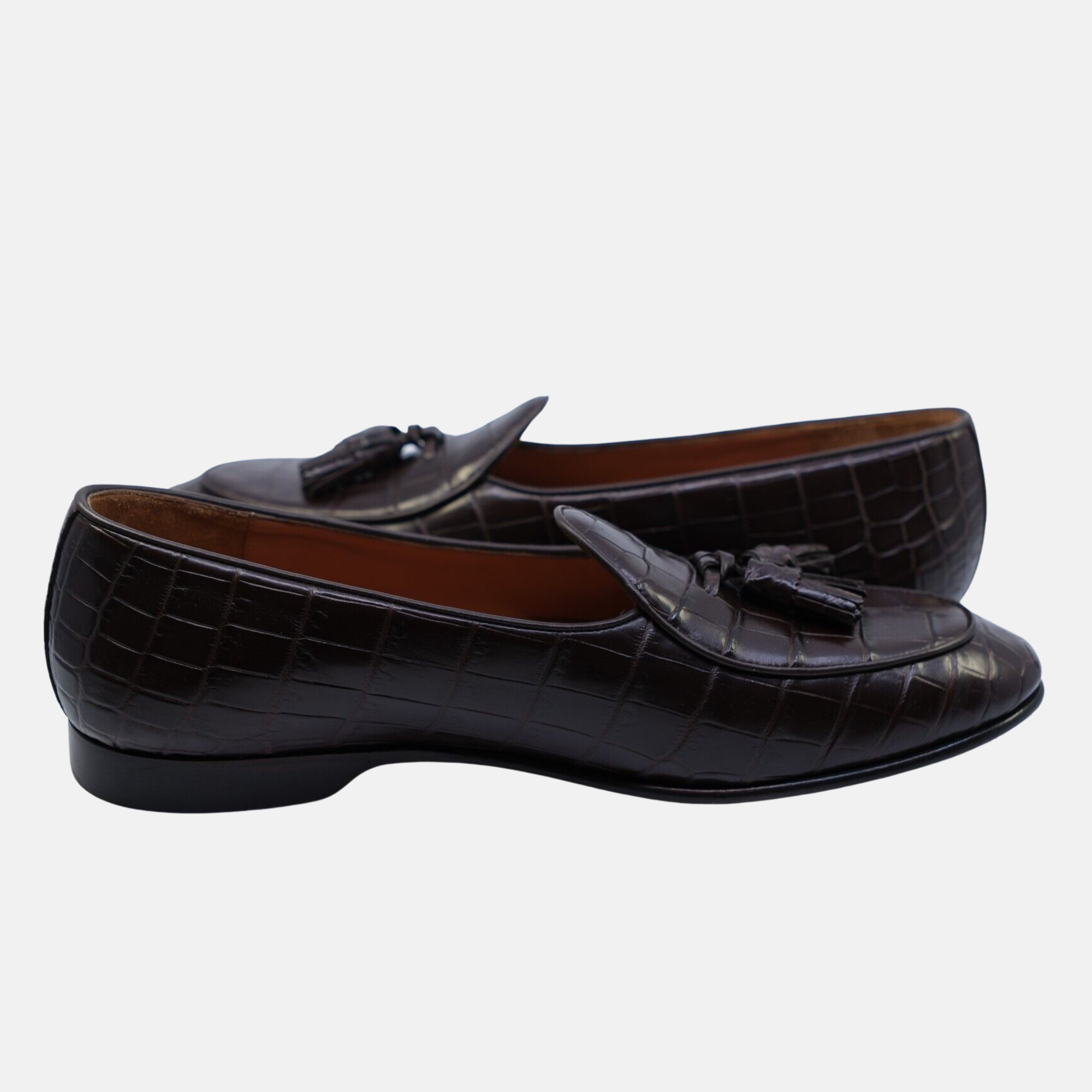 Dark Brown Alligator Loafers (EU 45)