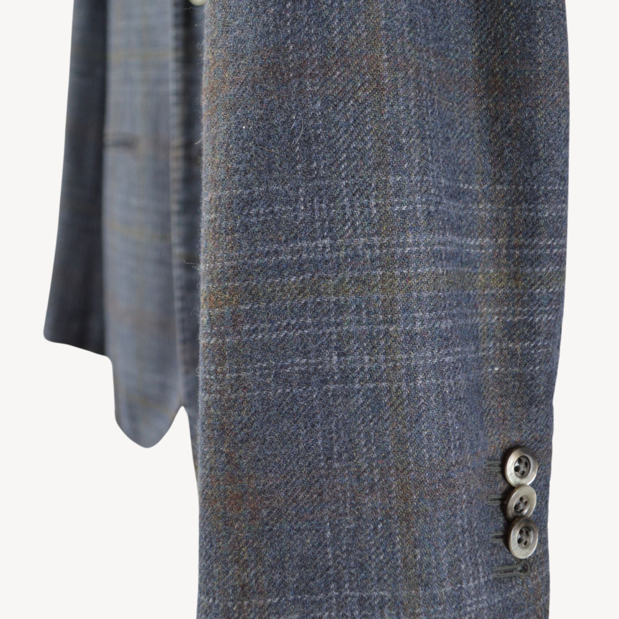 Dark Blue/Green Patterned Blazer made of Wool/Polyester (EU 44)