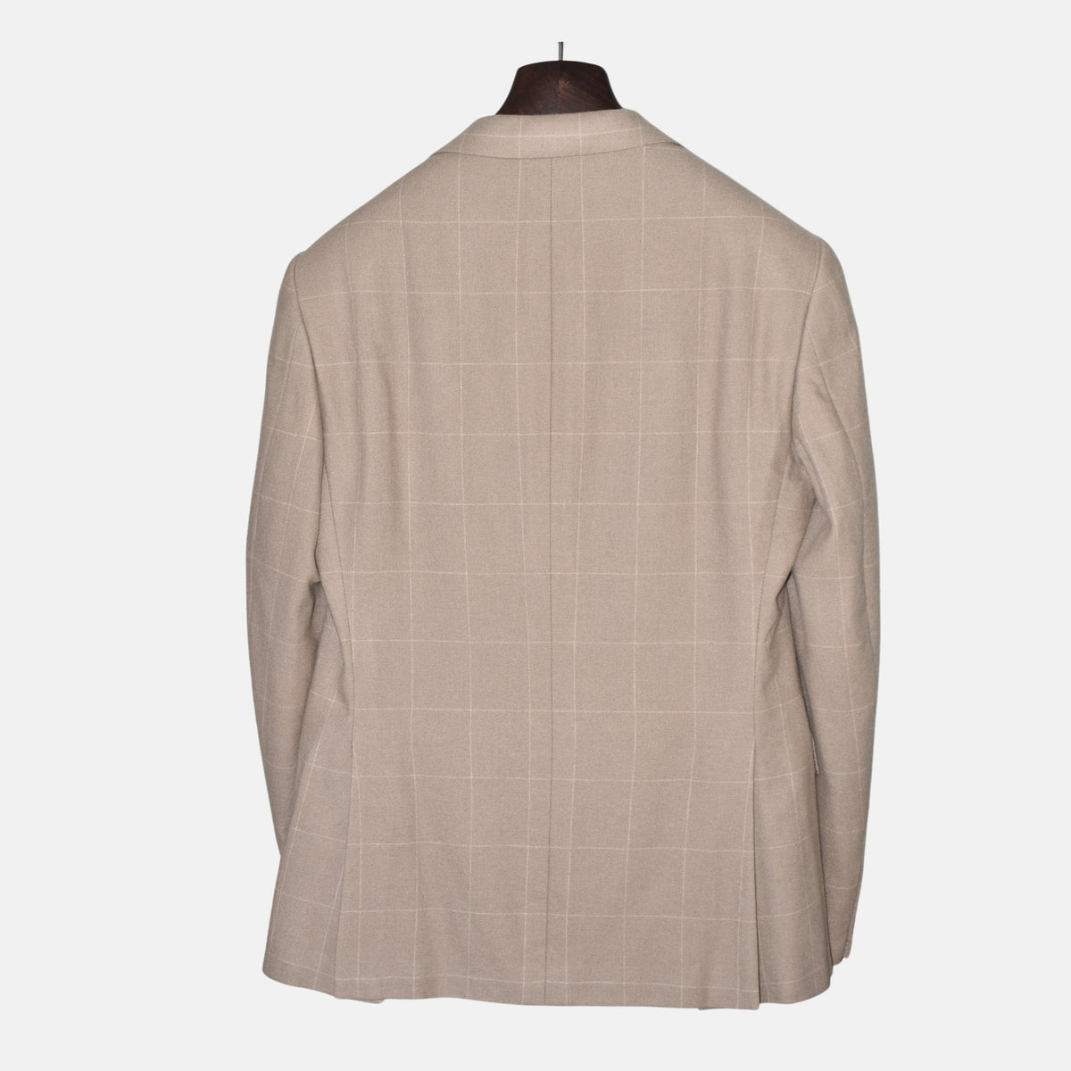 Beige Windowpane Cashmere Blazer (EU 50)
