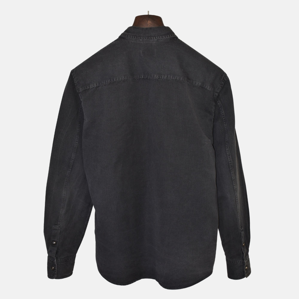 Black Denim Shirt made of Cotton (L)