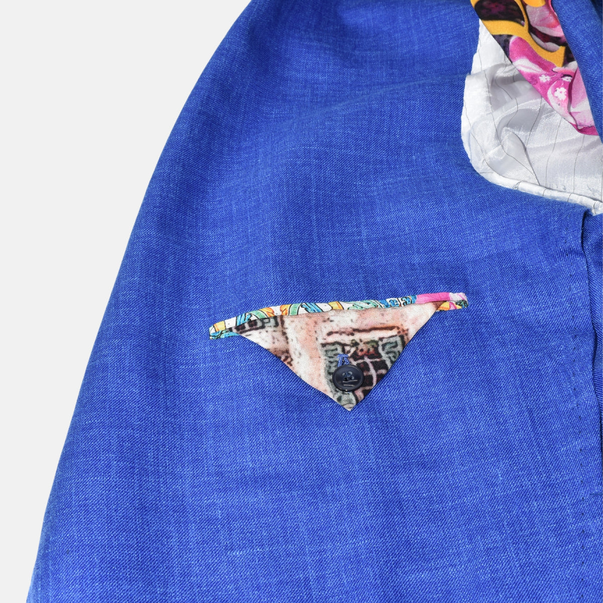 Blue Blazer made of Cotton/Linen/Wool (EU 52L)