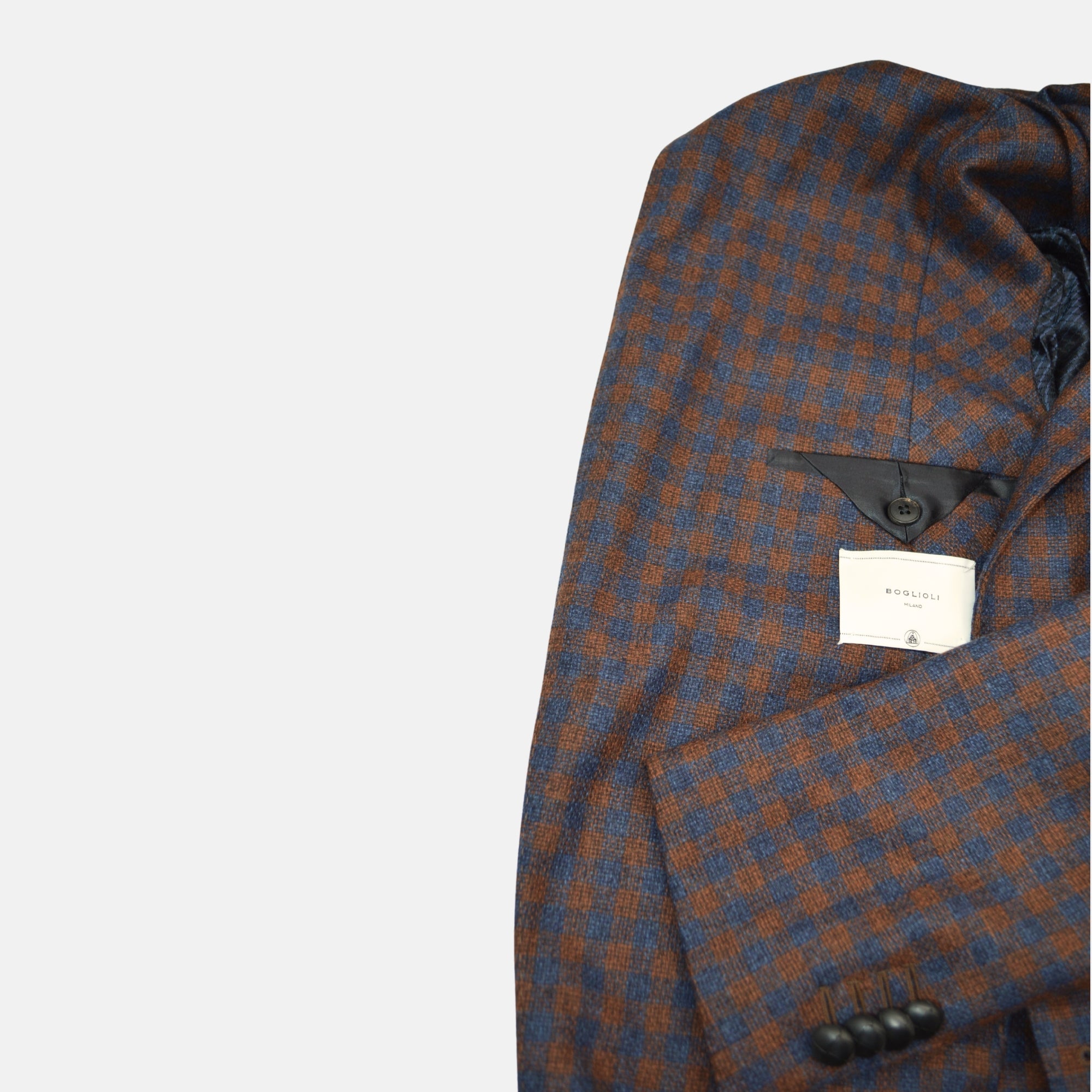 Rust/Blue Checked Blazer made of Wool/Cashmere (EU 48)