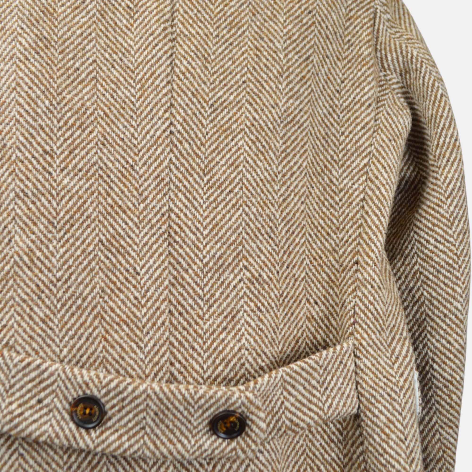 Beige Patterned Coat made of Wool (EU 50)