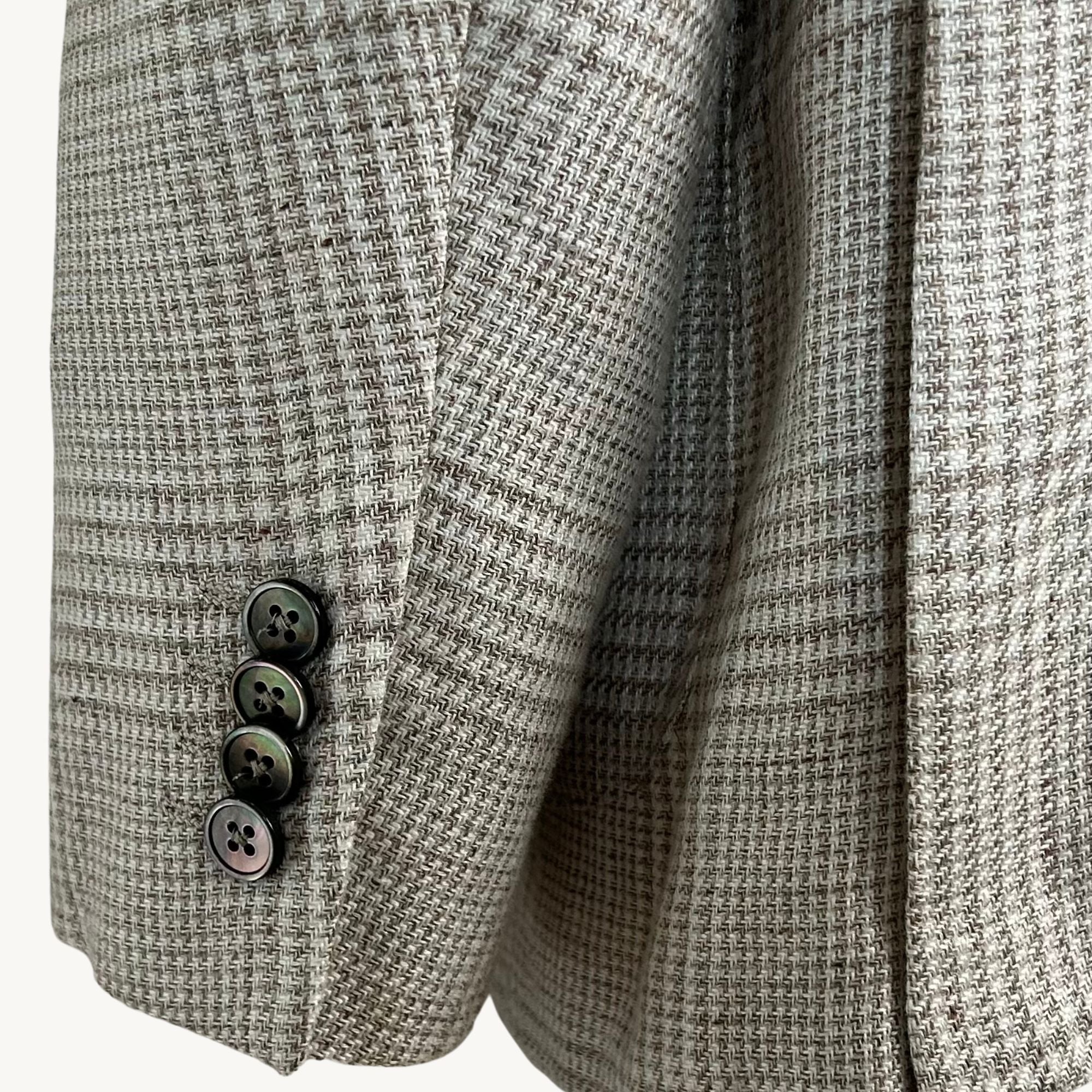 Sand Patterned Blazer made of Linen/Wool/Silk (EU 56)