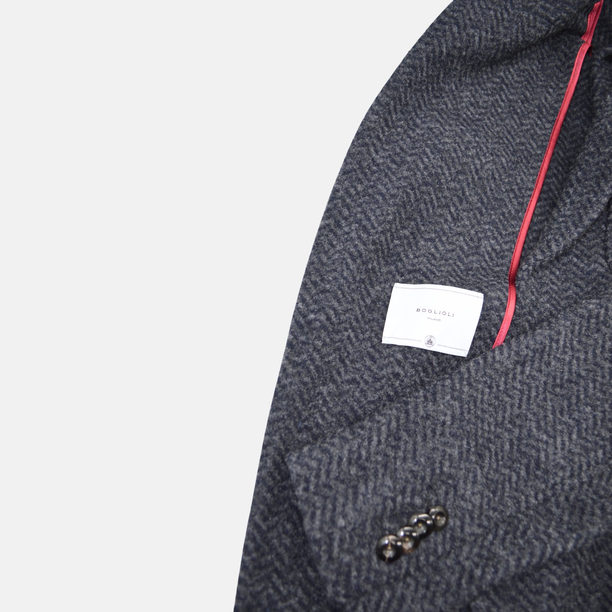 Grey / Blue Fischgrat Blazer made of Wool (M)
