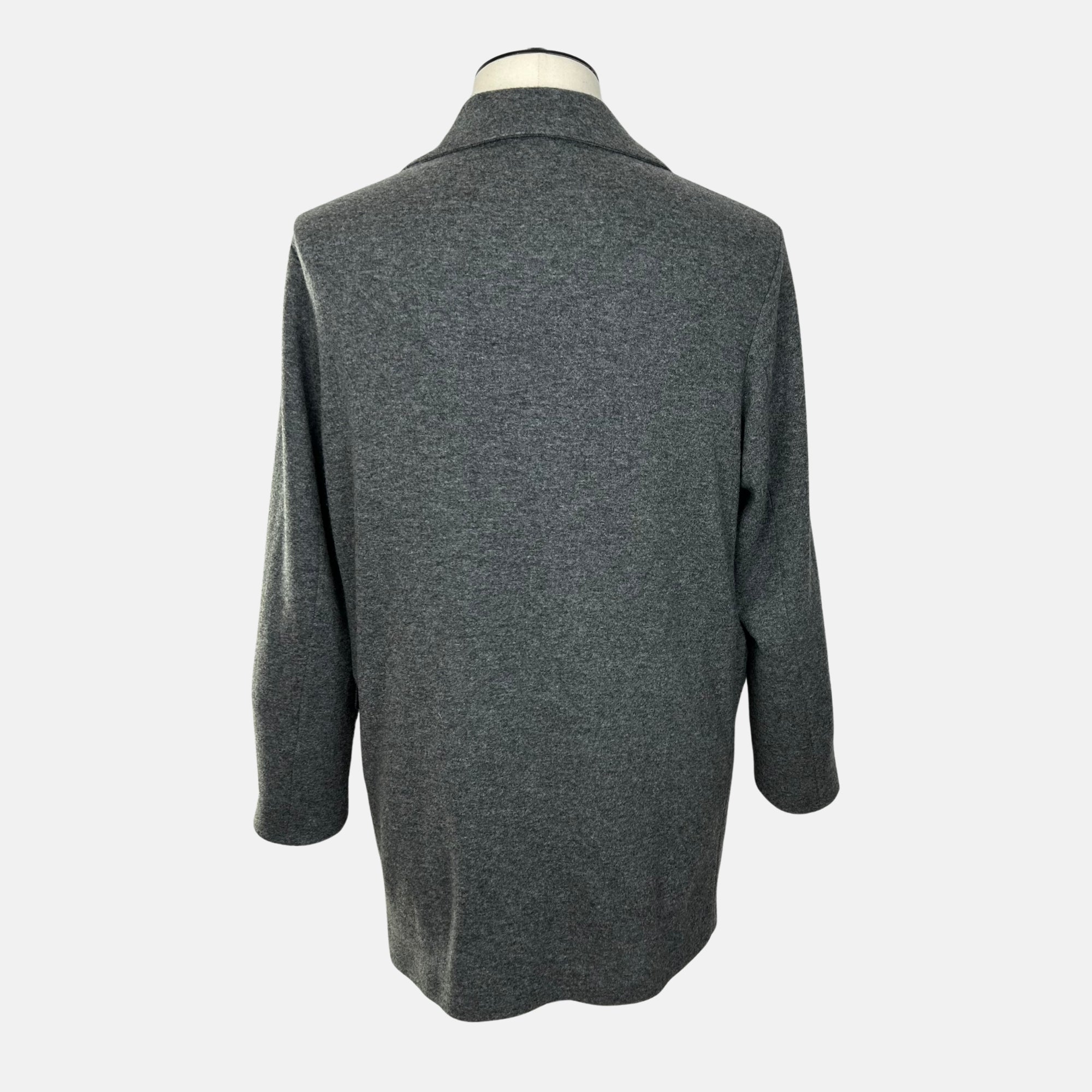 Grey Melange Cashmere Coat (M)